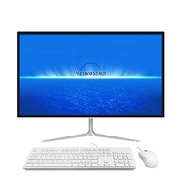 Ordinateur de bureau monobloc de jeu LED de haute qualité 21,5 pouces, double 8 Go, batterie intégrée UE AU, webcam, PC professionnel tout-en-un tactile