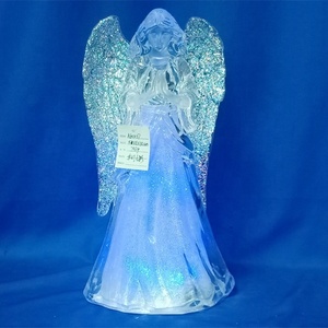 Decorazioni Natalizie con Ali di Gretel, Statuette di <span class=keywords><strong>Angeli</strong></span> in Acrilico con Luce per Decorazioni Familiari, Angelo LED/Ornamento Natalizio - Product Image 3