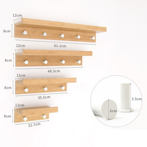 Wooden <b>Wall</b> <b>Mounted</b> Towel Rack With <b>Shelf</b> For Bathroom Or Entryway Storage And Display - Product Image 5