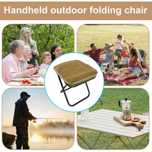 Chaise et tabouret de jardin pliants d'extérieur en gros avec sac de rangement zippé pour pique-nique, camping, plage, pêche, voyage - Product Image 2