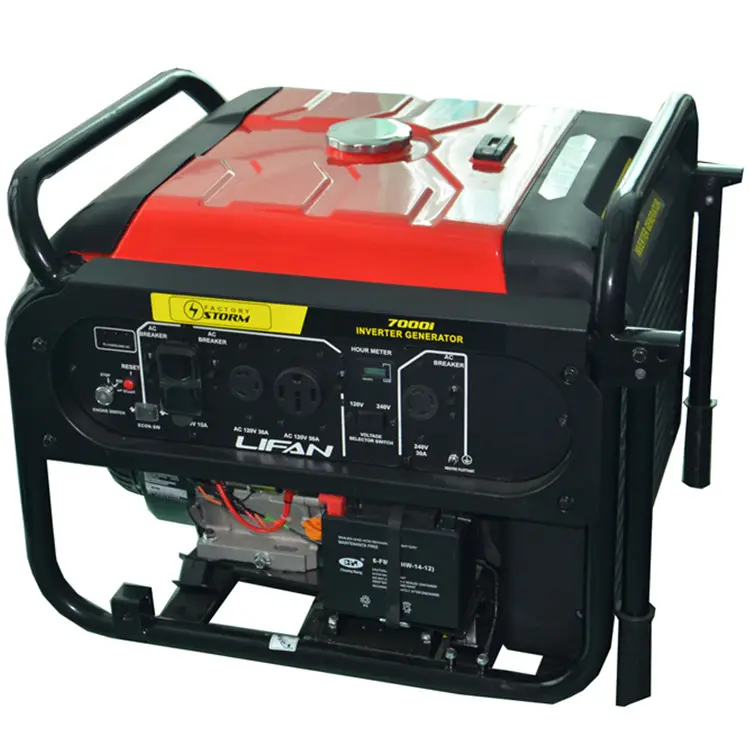 LIFAN-generador de Ignición electrónica, dispositivo con arranque Manual de retroceso de 25L, 190F, 6500W, 120V, 240V, 15HP