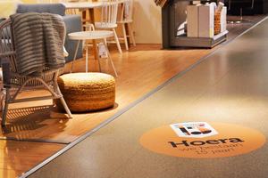 <span class=keywords><strong>Vinilo</strong></span> mate autoadhesivo personalizado impreso camino para encontrar hospital escuela señalización suelo cuadrado advertencia pegatina signos calcomanías de suelo - Product Image 5