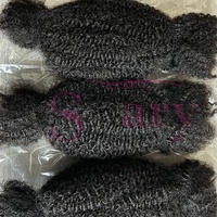 Cheveux Humains Afro Crépu en Vrac 50g Grand Paquet pour Tresses, Réparation de Locks, Extensions de Cheveux Rasta 100% Bruts Non Transformés