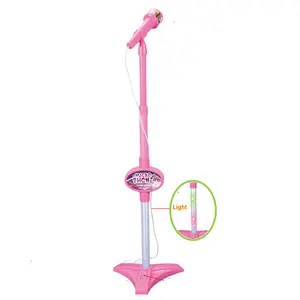 Hot selling baby muziekinstrumenten verstelbare microfoon stand set karaoke speelgoed voor kids