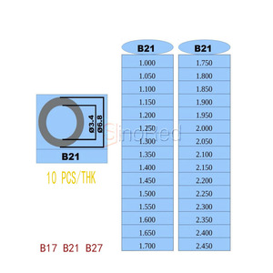 Kualitas tinggi B17 B21 B27 set lengkap dari menyesuaikan Shim untuk DENSO Series 800 PCS cocok dengan Diesel biasa Rail Injector - Product Image 6