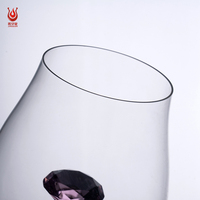 Verres à vin rouge créatifs en forme de diamant de 700 ml, résistants à la chaleur, pour les fêtes et les bars, esthétique haut de gamme