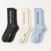 Chaussettes de sport mi-mollet en coton tricotées pour hommes, confortables, personnalisables avec logo et couleur, design tendance