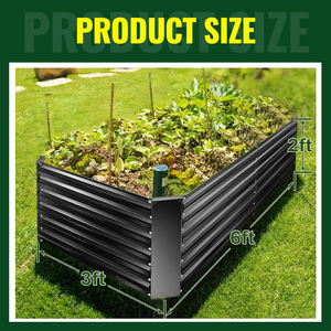 Kit de jardinage <span class=keywords><strong>sur</strong></span>élevé galvanisé Boîte de jardinage en métal pour l'extérieur pour légumes, fleurs et herbes aromatiques <span class=keywords><strong>sur</strong></span>élevées - Product Image 2