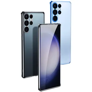 Geili nuevos productos 2023 mate S23 Ultra funda de teléfono galvanoplastia transparente agujero fino para Samsung S23 Ultra funda S23