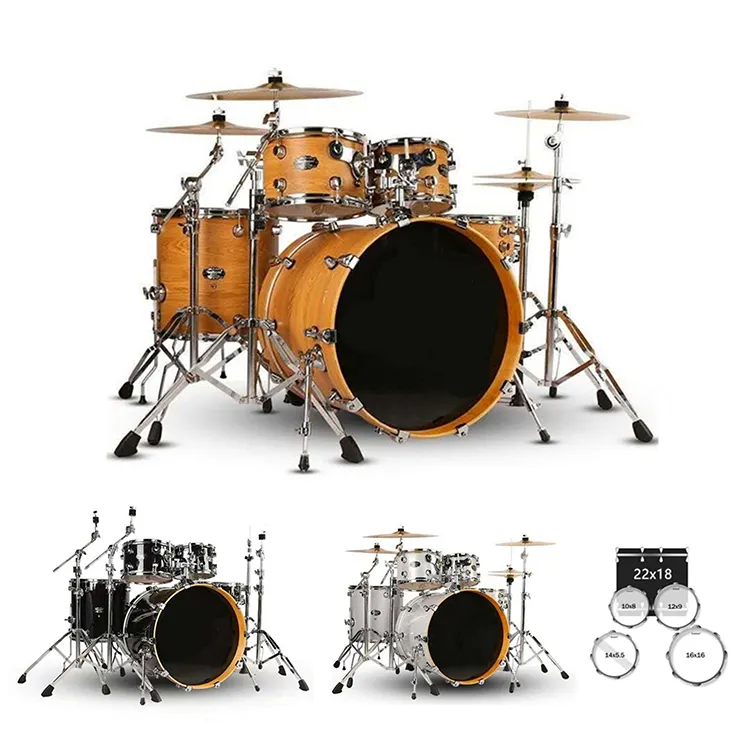 Fabriek Koop Professionele Musical Slaginstrument Jazz Drum Kit 5 7 Stuk Drums Set