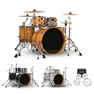 Vendita di fabbrica strumento musicale professionale a percussione Jazz Drum Kit 5 Set di tamburi da 7 pezzi