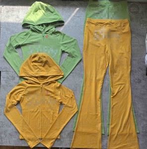 2026 年情人节春季定制街头服饰运动服套装 Y2K 拉链夹克和翻边喇叭裤 2 件套女式服装 - Product Image 6