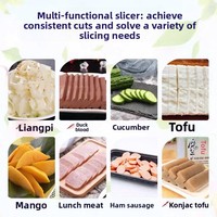 8mm 11mm 15mm Multifunctionele Snijder Handmatige Druk Verdikte RVS Tofu Ham Worst Vlees Snijder