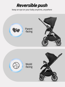 <span class=keywords><strong>Passeggino</strong></span> 2-in-1 Tutto-in-Uno con <span class=keywords><strong>Culla</strong></span>, Seduta Reversibile e Manubrio Regolabile per Neonati e Bambini - Product Image 2