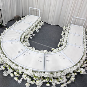 Arche de fleurs artificielles en soie réaliste pour décoration de fond de mariage, toile de fond pour grands événements et photomaton - Product Image 2