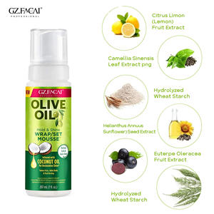 <span class=keywords><strong>Mousse</strong></span> <span class=keywords><strong>coiffante</strong></span> pour cheveux à l'huile d'<span class=keywords><strong>olive</strong></span> et de noix de coco, spray fixant fortifiant pour boucles, réduit la sécheresse et les frisottis - Product Image 2