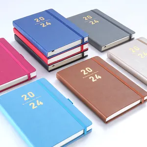 2024 promotionnel Sublimation A5 personnalisé en cuir Pu journal couverture rigide Journal planificateur organisateur cahier pour les étudiants