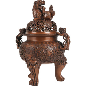 Quemador de incienso de cobre púrpura, estilo Retro Xuande hecho a mano para uso en el hogar y la oficina - Product Image 4