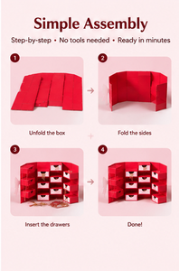 Caja de Joyería Plegable Rígida Personalizada con 12 Cajones, Embalaje Plano para Ahorrar Espacio, Caja de Cartón para Regalos de Belleza, Cosméticos y Joyas - Product Image 6
