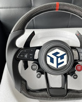 Volant sport personnalisé RS en cuir semi-perforé pour Audi A6 C7 C6 A7 A3 A4 RS3 RS5 RS6 RS7 TTRS TT R8 S4