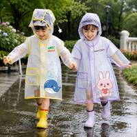 Imperméable Enfant Amélioré Écologique Anti-odeur Protection Intégrale Épais en EVA Motif Dessin Animé Mignon pour Tout-petits et Enfants pour l'École et les Jeux