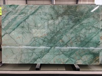 Quartzite vert Da Vinci pour carreaux muraux, dalle de marbre vert, table basse en marbre vert, table à manger, dalle de pierre vert émeraude de luxe