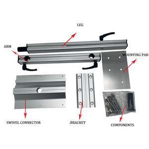 Kit de montaje en pared para caravana, pata de mesa ajustable de aleación de aluminio con patas giratorias - Product Image 6