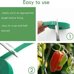 <span class=keywords><strong>2M</strong></span> Accessoires de jardin vert Pots et jardinières Ficelle Support pour plantes Décors extérieurs Sangles Nylon Bandage <span class=keywords><strong>Bambou</strong></span> Rotin - Product Image 4