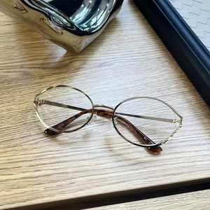 Gafas Metálicas Estilo Miu con Marco Ovalado para Mujer, Anti Luz Azul, con Lentes Graduadas, Origen Taizhou - Product Image 5