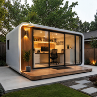 Cabaña Prefabricada Tipo Apple, Modular, para Jardín, Oficina en Casa, Casa de Huéspedes Pequeña, Estudio, Ensamblaje Rápido, Granny Flat, ADU