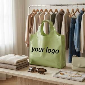 Sac <span class=keywords><strong>en</strong></span> plastique pour cadeaux avec poignée résistante, imprimé avec un logo personnalisé, pour les achats <span class=keywords><strong>en</strong></span> <span class=keywords><strong>ligne</strong></span> - Product Image 1