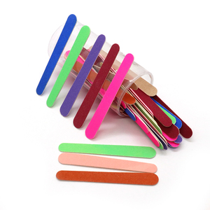 80 unidades/barril, limas de uñas de madera mini de 9 cm, coloridas, de doble cara, para lijado y pulido, herramientas desechables para pedicura y manicura - Product Image 2
