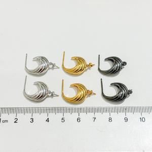 Accessoires en argent S925 pour la création de bijoux, support vide pour perles, boucle d'oreille en argent tendance avec perles rondes de 10-15 mm 22233 - Product Image 4