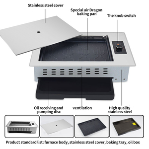 Vỉ Nướng Điện Thương Mại Hàn Quốc Lò Nướng Bbq Điện Mặt Bàn Đa Năng Hồng Ngoại Nhỏ - Product Image 4
