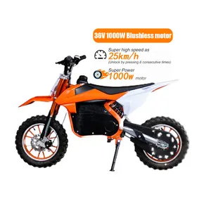 2023 hot selling Mini green Electric Motocross 500W Electric Dirt Bike 800W 8Ah Battery Electric Motorcycle For Kids