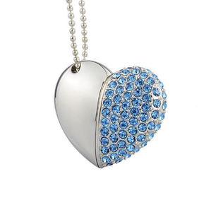 Heart-Shaped Diamond Pen USB Flash Drive 2.0 Variety Built-In <strong>Memory</strong> Sizes-32GB 64GB 16GB 8GB 2GB <strong>Memory</strong> <strong>Stick</strong> Made <strong>Crystal</strong> - Product Image 2