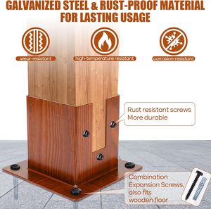 Kit de connecteurs pour pergola extérieure 4x4, supports <span class=keywords><strong>d</strong></span>'angle en métal pour pergola en bois - Product Image 5