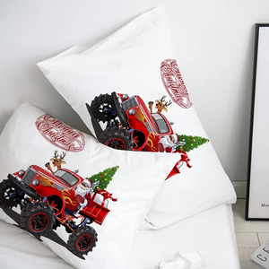 <span class=keywords><strong>Federe</strong></span> cuscino personalizzato 3D HD federa <span class=keywords><strong>50x70</strong></span> 50x75 50x80 decorativo Cartoon fodera cuscino natale natale Babbo Natale rosso biancheria da letto - Product Image 2