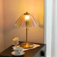 Lampe de Chevet Papillon Ambiance Rêveuse, Décoration de Luxe Américaine pour Chambre, Lampe de Table Vintage Colorée Émaillée pour Salon