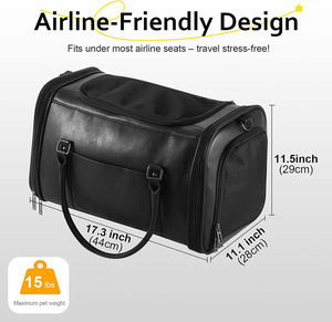 Bolso de Viaje para Perros, Tipo Sling, de Piel Sintética PU, Transpirable, con Cierre de Cremallera, para Uso Diario, Diseño Moderno para Damas - Product Image 2