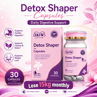 OKTW Capsules Détox Minceur à la Coque de Psyllium pour la Détoxification et la Perte de Poids, en Stock, Échantillons Gratuits, Marque Privée, OEM