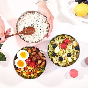 ชามผสมสแตนเลสแบบเป็นมิตรกับสิ่งแวดล้อม ชามโลหะหลากสีสำหรับเด็ก เกรดอาหาร ใช้ในบ้าน ชามข้าวซุปสำหรับเด็กน่ารัก ของขวัญ - Product Image 5