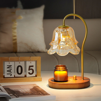 Lampe à fleur en verre chauffe-bougie chauffe-bougie Aroma light melt chauffe-bougies Timing intérieur brûleur parfumé GU10 ampoule halogène