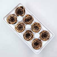ZanTe Großhandel Sonderfarben unsterbliche Fleur Klasse Eine ewige echte Rosen Blumen kasten Bestellung getaucht Golden Silver Preserved Roses