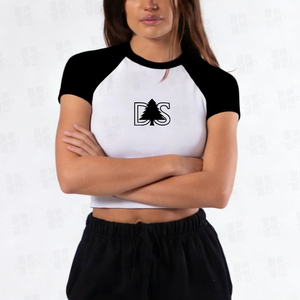 Camiseta de Mujer de Alta Calidad con Logotipo Personalizado, Transpirable, de Verano, Corte Ajustado, Color en Contraste, Manga Corta, Cuello Redondo, de Algodón - Product Image 3