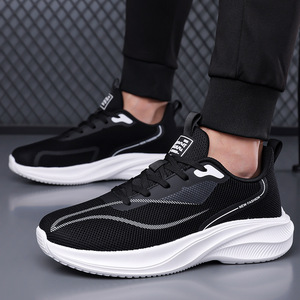 <b>Men</b> Summer Mesh Running <b>Shoes</b> <b>Lightweight</b> Breathable Outdoor Sport Casual Sneakers White EVA Midsole Rubber Outsole - Product Image 2