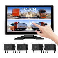 Caméra de tableau de bord 4 canaux pour camion, système de rétroviseur DVR BSD BXD à écran tactile, boîte noire de stationnement pour voiture et bus, garantie 1 an, Dashcam OEM
