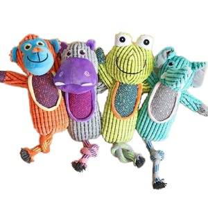 Jouet à mâcher pour chien de la série Animaux, nettoyage des dents, durable, luxueux, interactif, corde à mâcher pour petit chien - Product Image 1