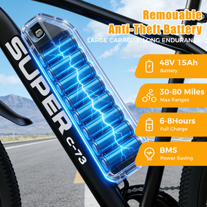 Bicicleta Eléctrica de Montaña EU Warehouse Road E Bike 48V 15AH con Batería de Litio, Bicicleta Eléctrica Urbana para Adultos G26 Chamrider, Precio de Fábrica, Nueva - Product Image 6