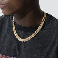 Dope Bijoux Collier Hiphop Chaîne G-Link Argent Sterling 925 Iced Out 12mm VVS Moissanite Chaîne Cubaine